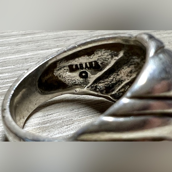 Vintage Designer Signed Kabana Sterling Silver Smooth Wave Dome Ring, Size 6.5 - Picture 7 of 11